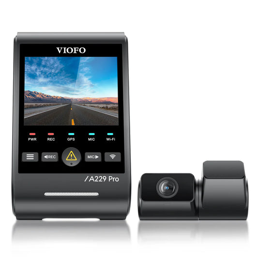 VIOFO A229 Pro 4K HDR Dash Cam, Dual STARVIS 2 IMX678 IMX675, 4K+2K Front and Rear Car Camera, 2 Channel HDR, Voice Control, 5GHz WiFi GPS, Night Vision 2.0, 24H Parking Mode (SD Card Not Included)