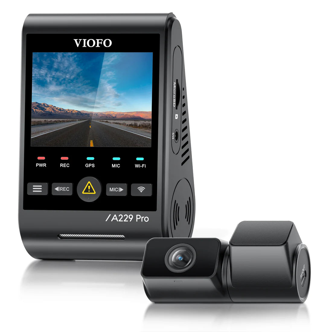 VIOFO A229 Pro 4K HDR Dash Cam, Dual STARVIS 2 IMX678 IMX675, 4K+2K Front and Rear Car Camera, 2 Channel HDR, Voice Control, 5GHz WiFi GPS, Night Vision 2.0, 24H Parking Mode (SD Card Not Included)
