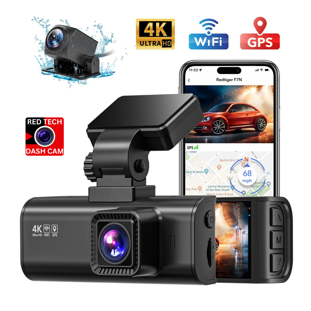 Redtiger F7N 4K Front Rear Dash Cam. 64GB