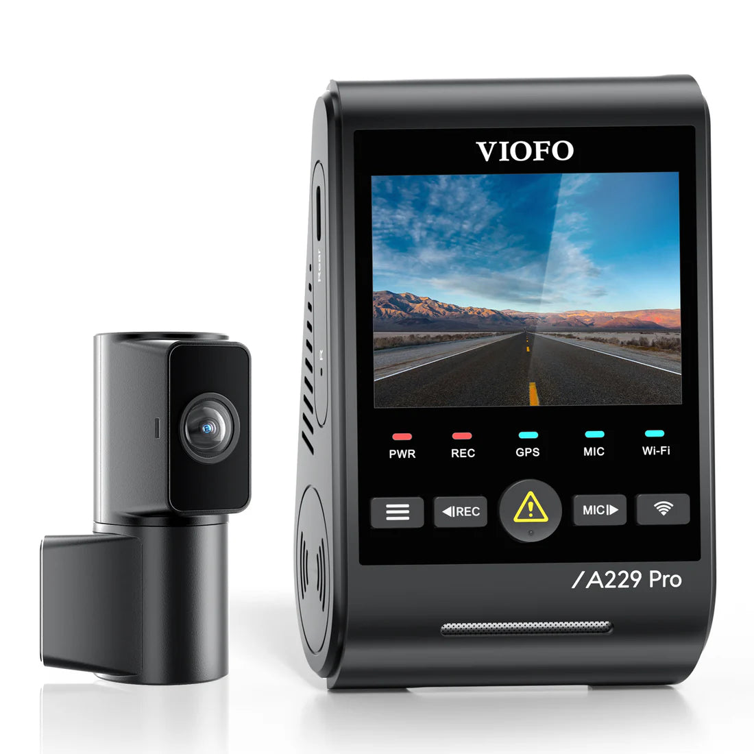 VIOFO A229 Pro 4K HDR Dash Cam, Dual STARVIS 2 IMX678 IMX675, 4K+2K Front and Rear Car Camera, 2 Channel HDR, Voice Control, 5GHz WiFi GPS, Night Vision 2.0, 24H Parking Mode (SD Card Not Included)