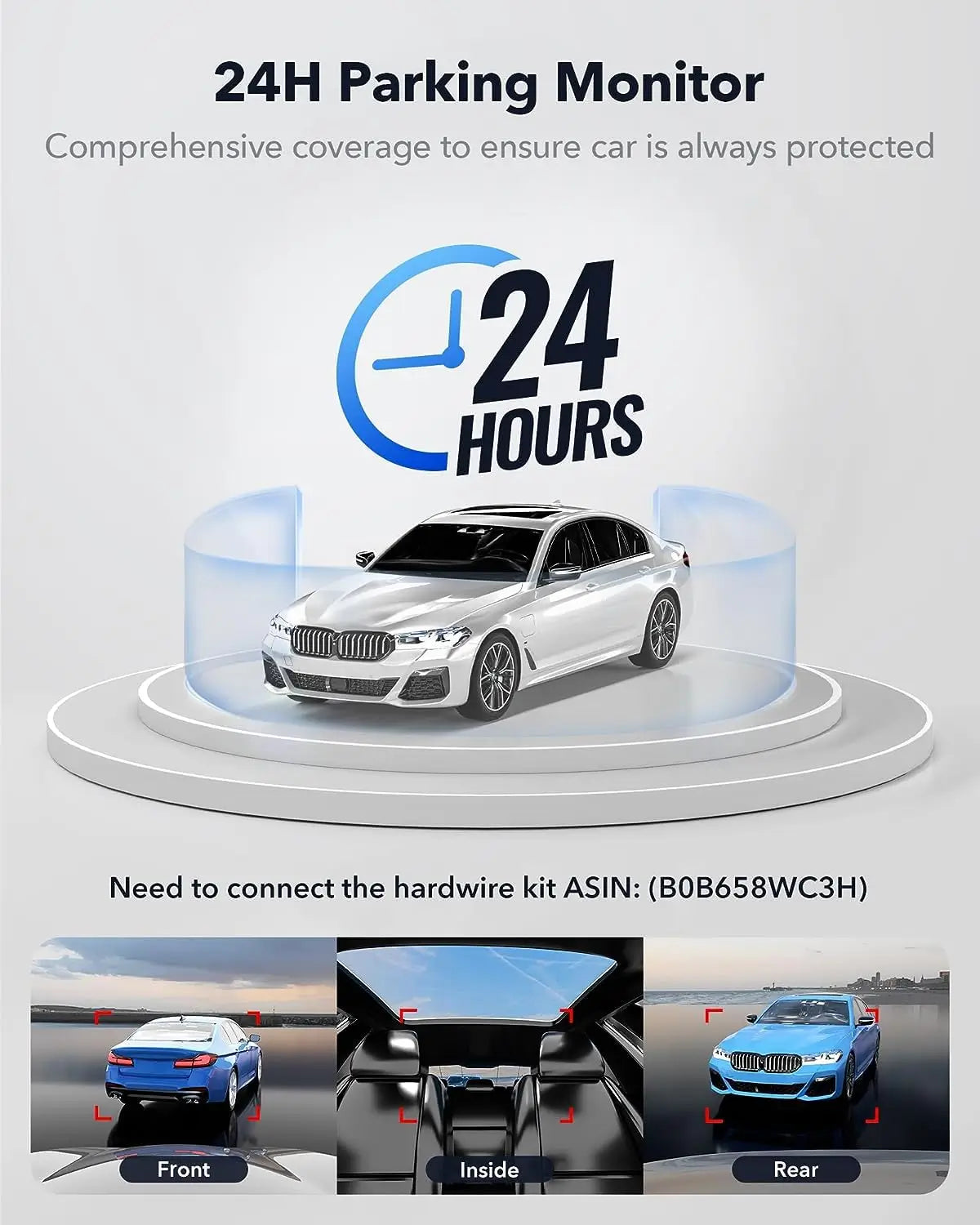 Redtiger F17 Front Inside & Rear 5G Wifi Dash Cam.