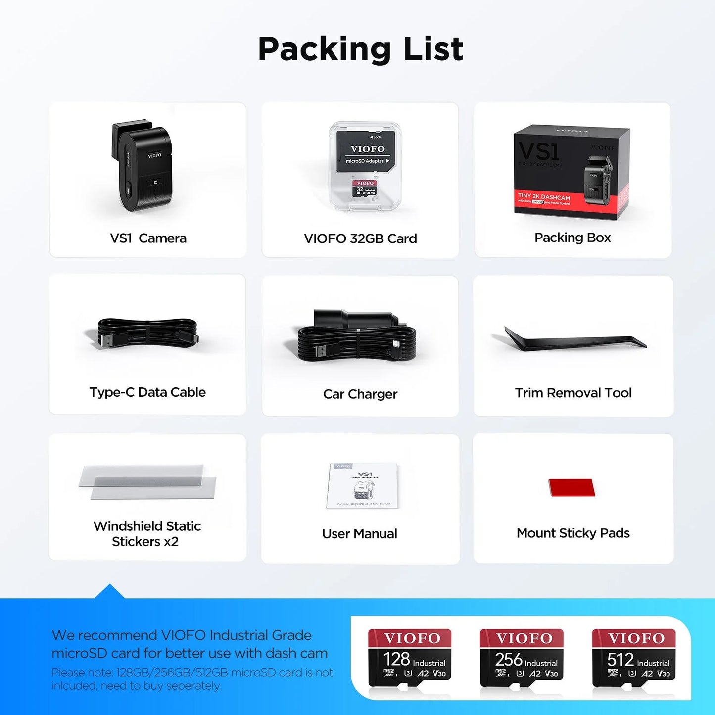 VIOFO VS1 Mini Dash Cam, 1440P Hidden Design Dashcam